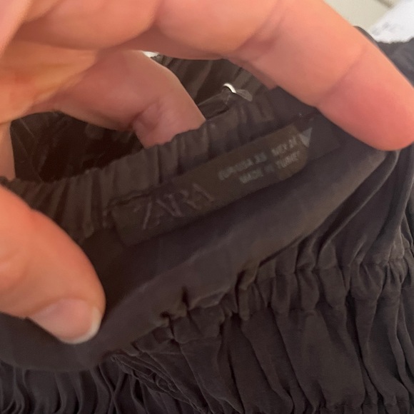 Zara Black Smocked Maxi Dress with Adjustable Thin Straps - Picture 3 of 3